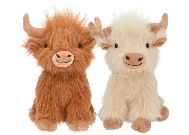 Multipet 8" Highland Cow Plush Dog Toy