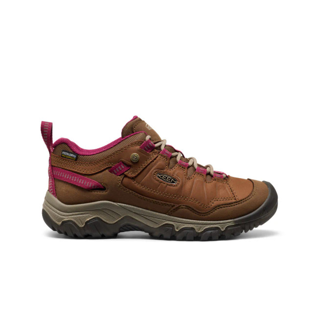 Keen Women's Targhee IV Waterproof Hiking Shoe - Bison/Beaujolais