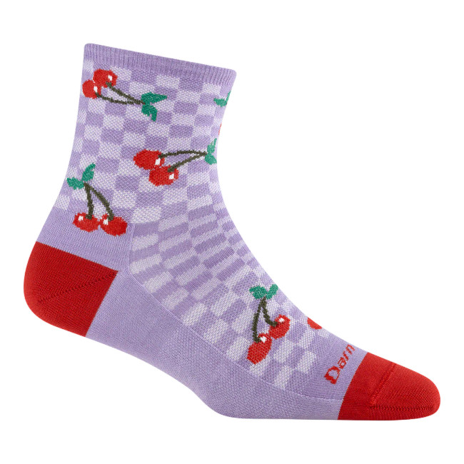 Darn Tough Women's Fruit Stand Shorty Lightweight Lifestyle Socks - Cherry Lavender