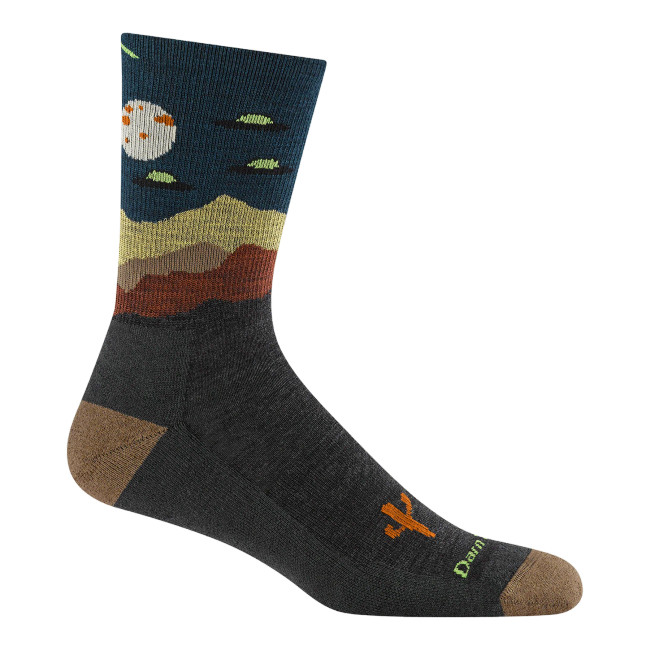 Darn Tough Men's Spaced Out Micro Crew Lightweight Hiking Socks - Charcoal