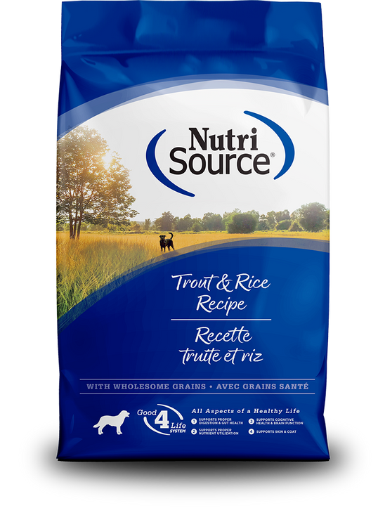 NutriSource Trout & Rice with Wholesome Grains Dry Dog Food