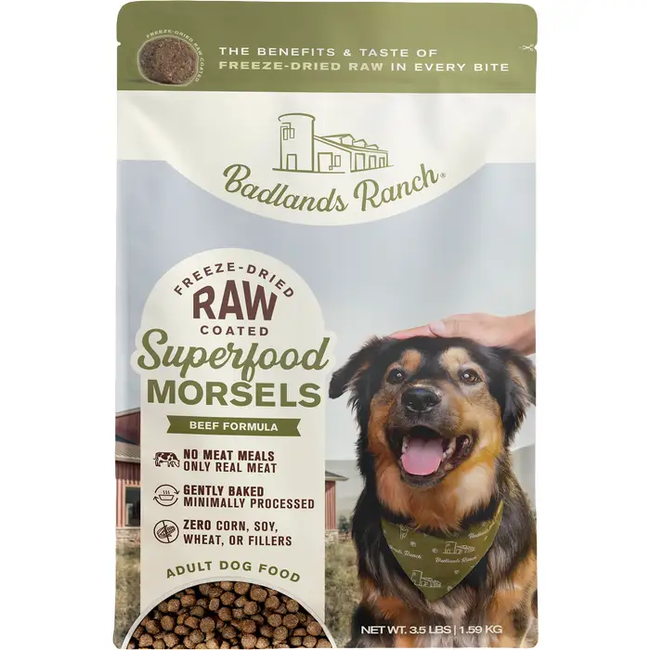 Badlands Ranch Superfood Complete Raw Coated Morsels Beef