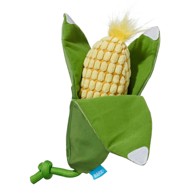 Bark Corn on the Slob Yellow Green Plush Dog Toy