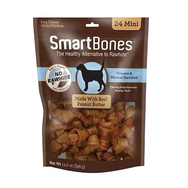Smart Bones Rawhide Alternative Peanut Butter Mini