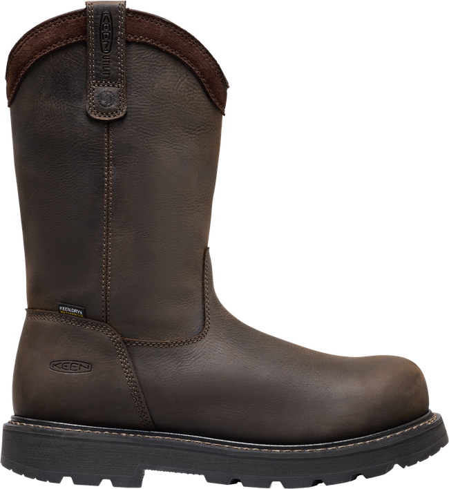 Keen Men's Cincinnati 90° Pull-On Waterproof Composite Toe Work Boot - Dark Brown