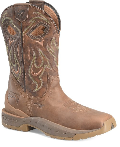 Phantom Rider Men's Sand Strike 11" Composite Toe Square Toe Pull-On Work Boot - Brown