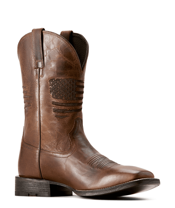 Ariat Men's Circuit Patriot Wide Square Toe Western Boot - Tan