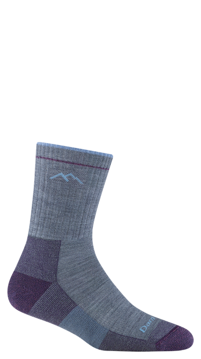 Darn Tough Women's "Hiker" Micro Crew Midweight Cushion Hiking Socks - Light Denim