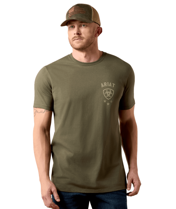 Ariat Men's Ariat Eagle Thunder T-Shirt - Army Green