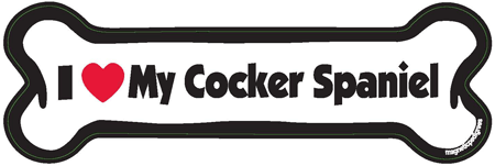 Pet Gifts USA I Love My Cocker Spaniel - Bone Magnet