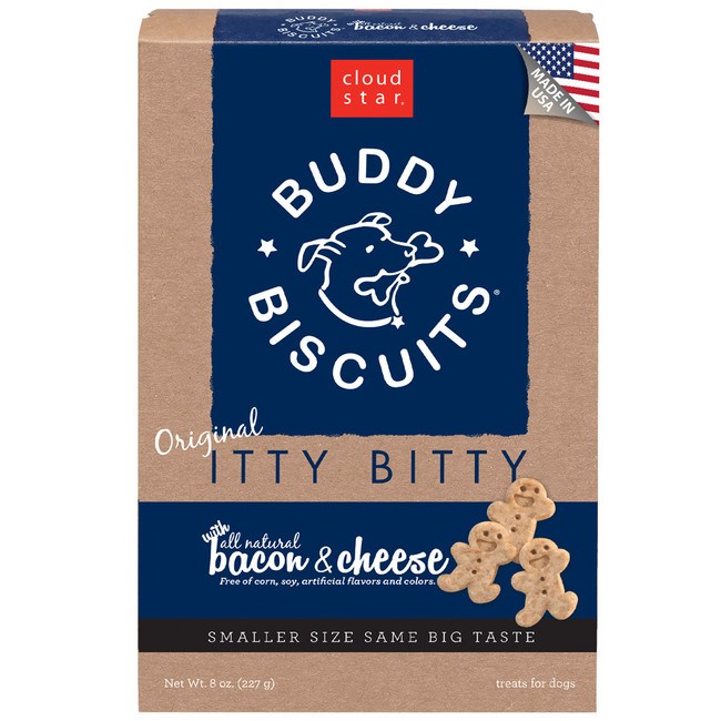 Cloud Star Original Itty Bitty Buddy Biscuits with Bacon and Cheese Dog Treats 8oz