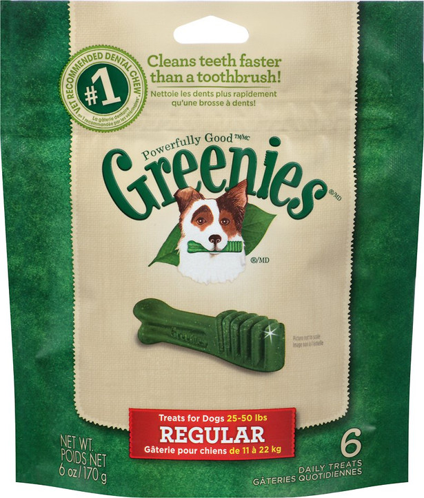 Greenies Regular Dental Dog Treats 6 oz
