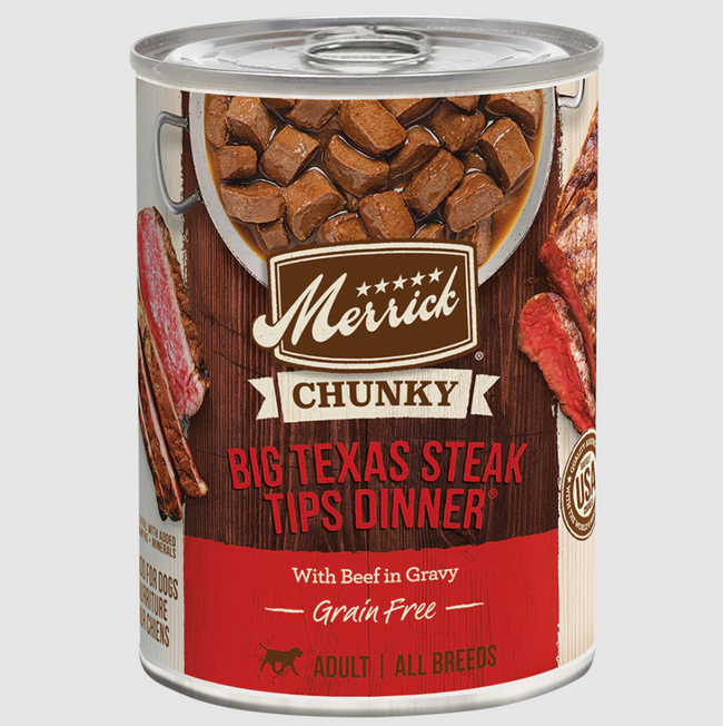 Merrick Chunky Big Texas Steak Canned Dog Food