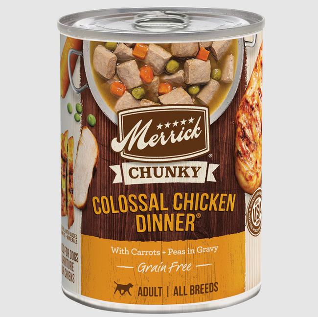 Merrick Chunky Colossal Chicken Dinner Canned Dog Food 