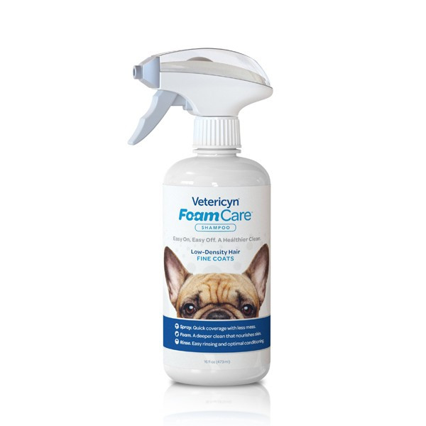 Vetericyn Foaming Spray Shampoo - Low Density Hair 16 oz