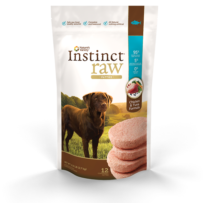 Nature's Variety Instinct Grain-Free Raw Frozen Chicken & Tuna Diet - Patties 6lb