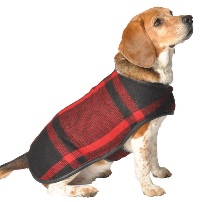 Chilly Dog Red Plaid Blanket Dog Coat