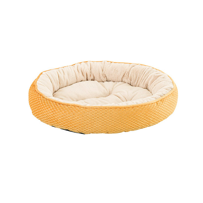 Sleep Zone Checkerboard Napper 20â³ Pet Bed - Gold