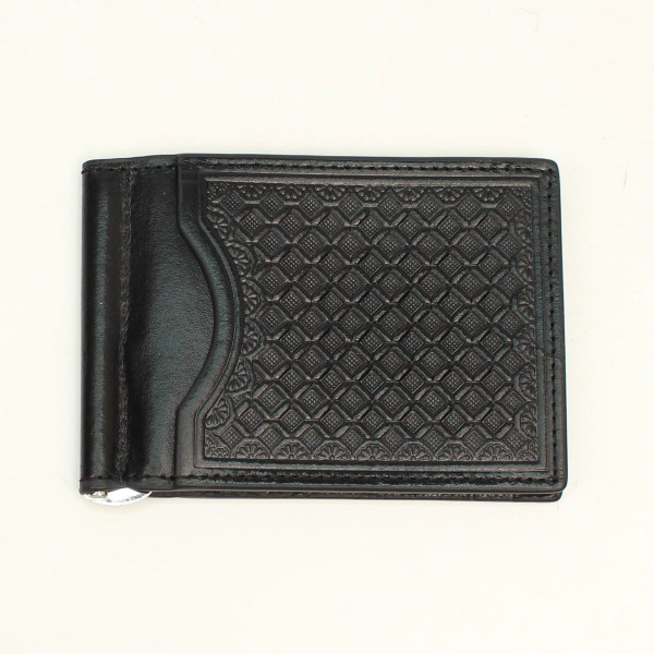 Black Bi Fold Mens S009 Scorteus Leather Money Clip Wallet, Card Slots: 6