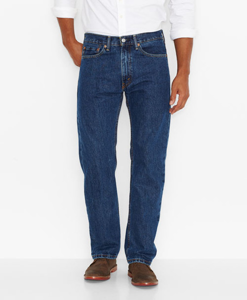 Levis 505 Rinse Regular Fit Jeans - Dark Wash - Chaar