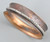 Narrow Bronze and Sterling Silver Bangle Bracelet