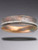 Narrow Bronze and Sterling Silver Bangle Bracelet