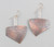 Dropped Geometric Bronze and Sterling Silver Earrings with Hand Stamped Texture