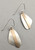 Small Sterling Silver Triangle Earring with Brushed Finish and Bronze Accent