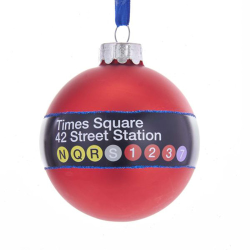Kurt Adler Times Square Glass Ball Ornament