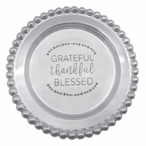 Mariposa Thankful Grateful Blessed Wine Coaster