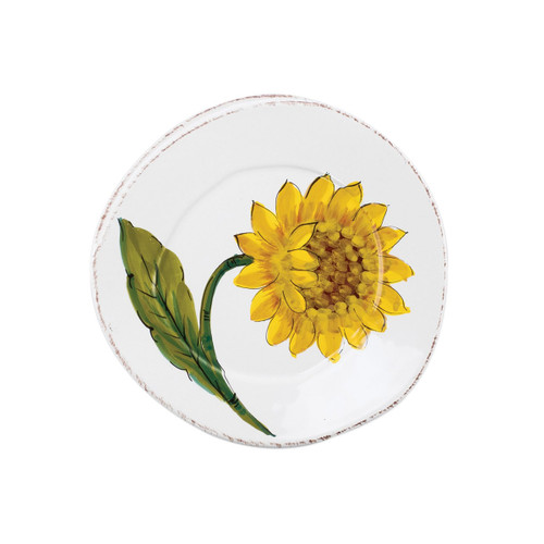 Vietri Lastra Sunflower Salad Plate