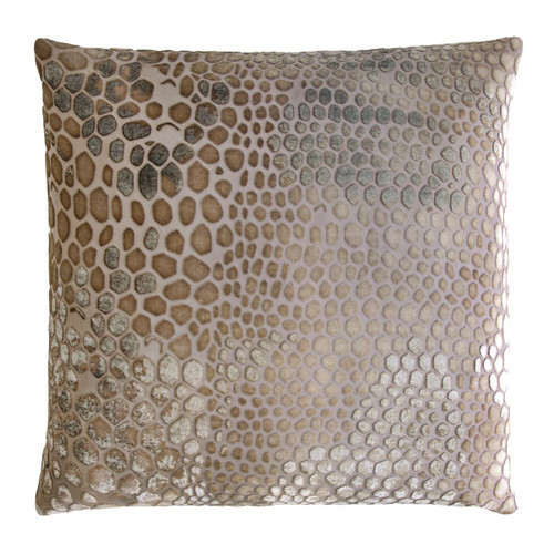 Kevin O'Brien Decorative Pillow Snakeskin Coyote Velvet