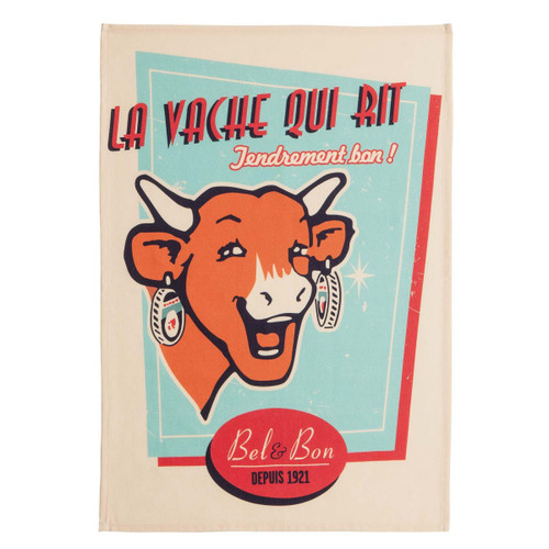 Coucke VQR "Rétro vanille" Printed Kitchen Towel 20"X30"