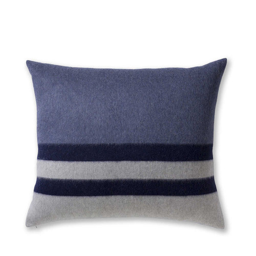 Alicia Adams Field Pillow- Denim Blue/Light Grey/Navy