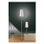 Holtkoetter Tall Adjustable Floor Lamp in Satin Nickel with Narrow Satin White Shade