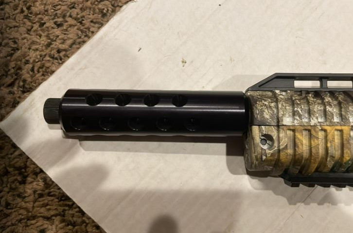 Threaded Barrel (Short) Shroud with 5 slot picatinny rail for Hi Point ...