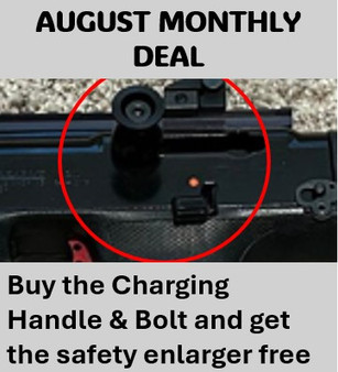 AUGUST DEAL ** Flared Charging Handle, Hex Head Bolt with FREE Safety Enlarger for HP Carbines AUGUST DEAL ** Flared Charging Handle, Hex Head Bolt with FREE Safety Enlarger for HP Carbines