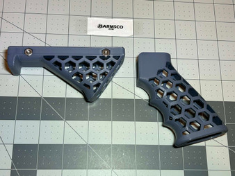 PAIR: AR15 pistol grip and Angle Foregrip hex pattern - 3 Colors
