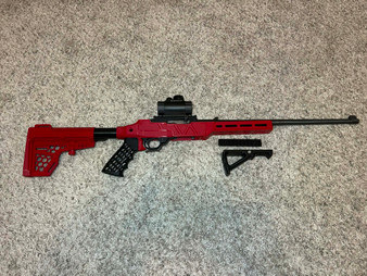 Ruger 10/22 Red and Black AR Stock - Full Kit