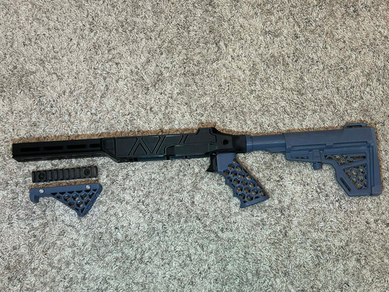 Ruger 10/22 AR style stock buffer tube and AR buttstock