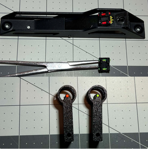 Fiber Optic front & rear Sights for Hi Point Carbines (keep the OEM rear sight frame)