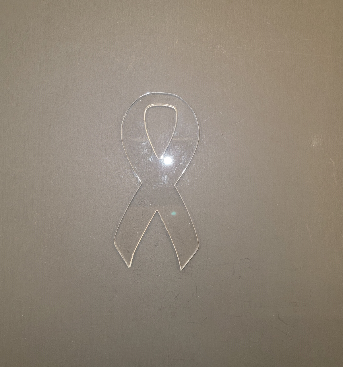 Cancer Ribbon Clear Acrylic Plexiglas Shape - Laser Wood Shapes