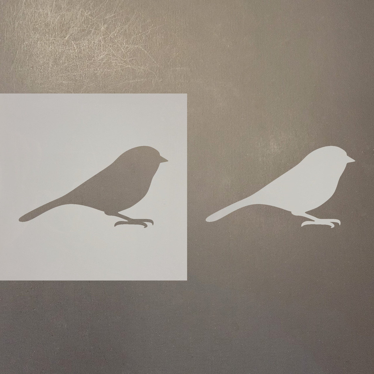 Chickadee Reusable Mylar Stencils - Laser Wood Shapes