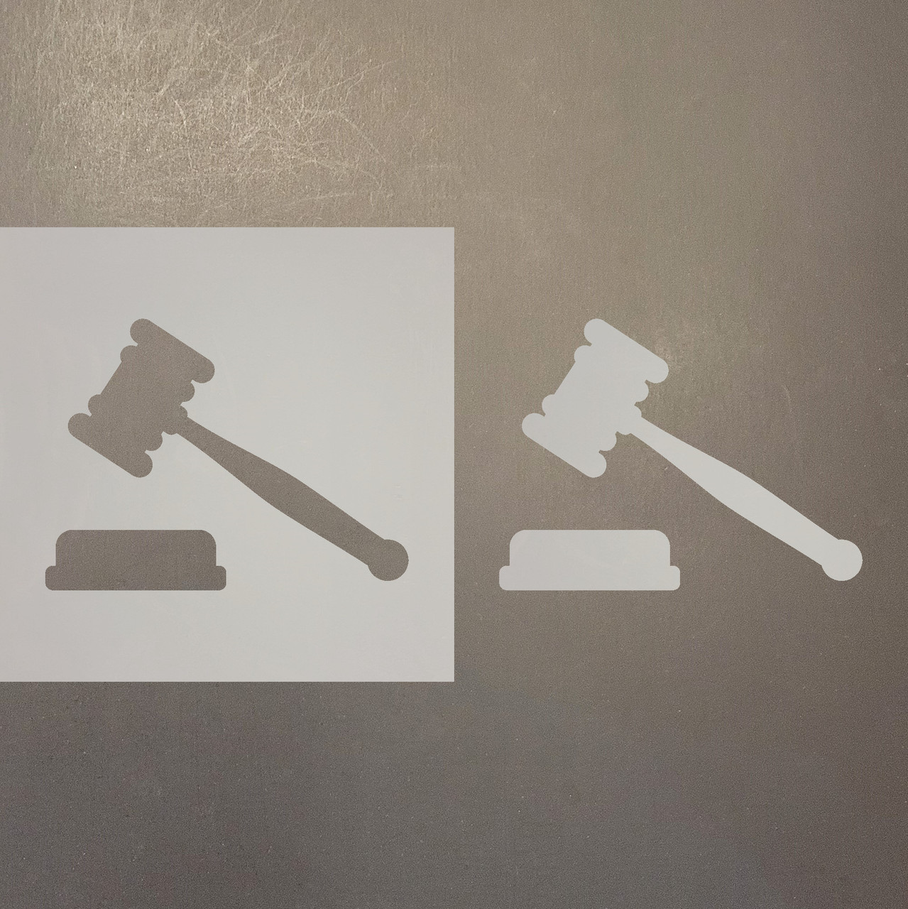 Gavel Reusable Mylar Stencils Laser Wood Shapes