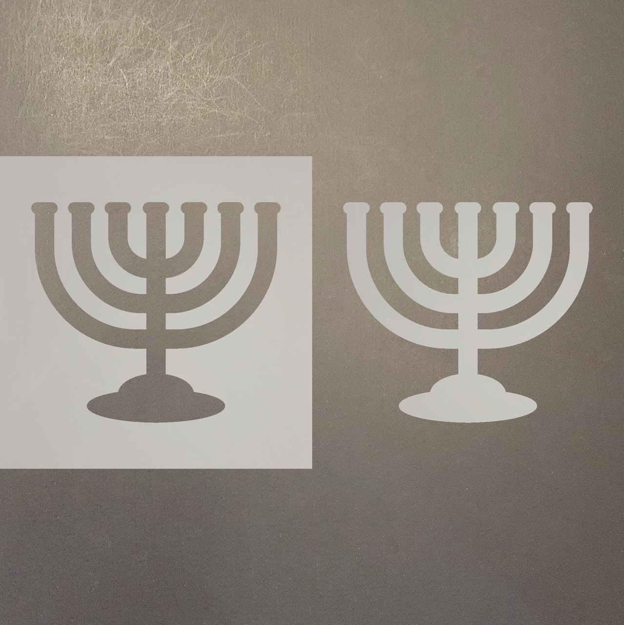 Menorah Reusable Mylar Stencils Laser Wood Shapes