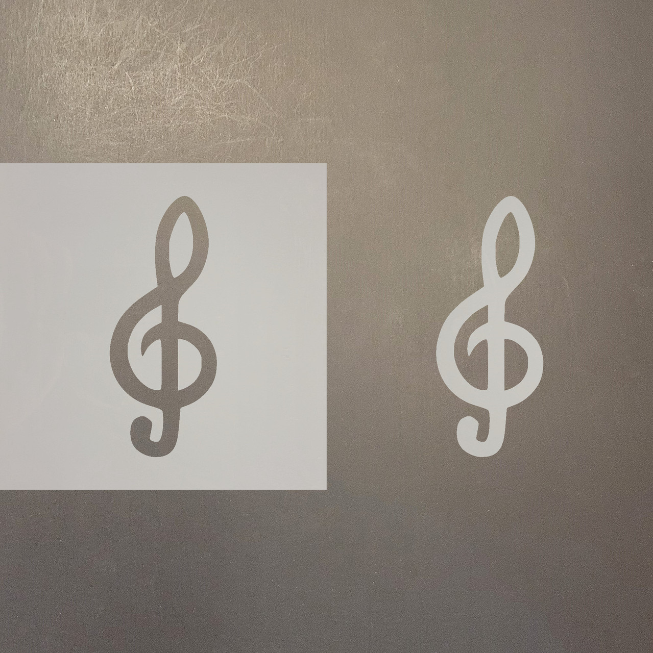 Music Note 6 Reusable Mylar Stencils Laser Wood Shapes