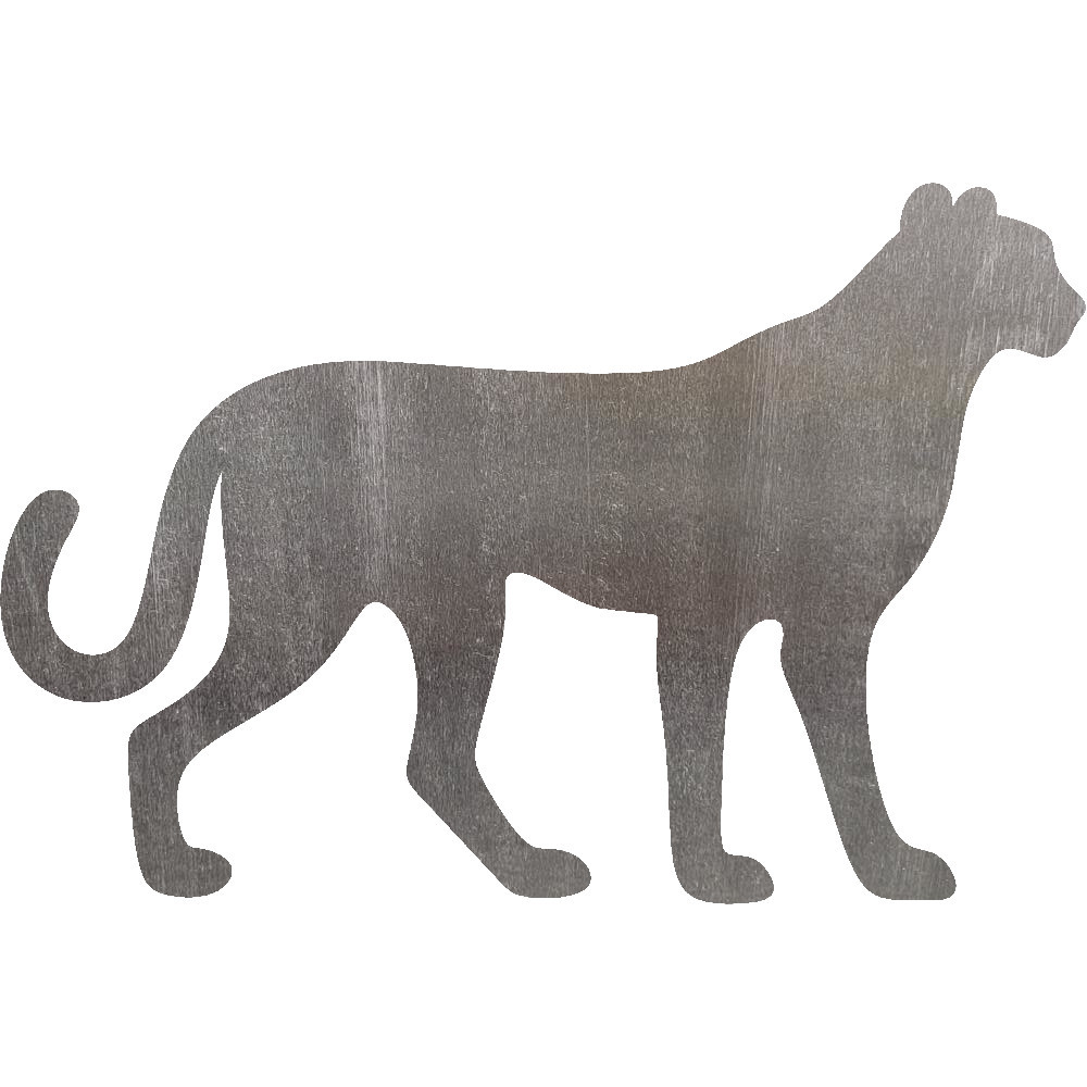 Cheetah Steel Cut Out Metal Art Decoration Laser Wood Shapes