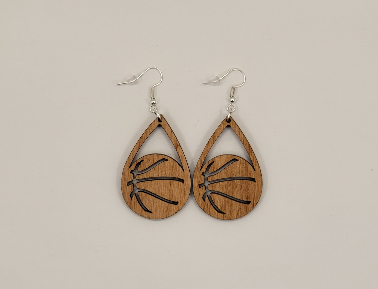 Wood Earrings || Laser Cut Wooden Hoop Earrings