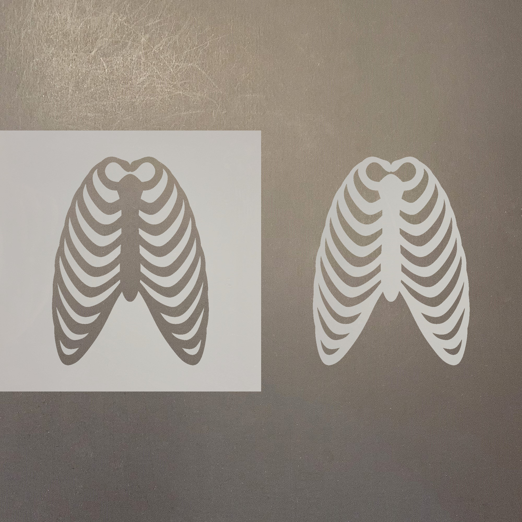 Rib Cage Reusable Mylar Stencils - Laser Wood Shapes