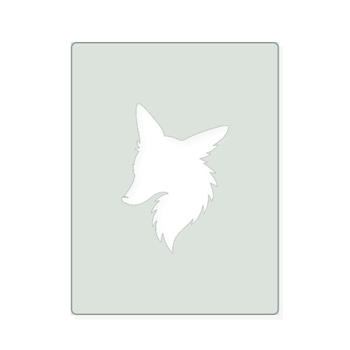 Fox Head 1 Reusable Mylar Stencil, 10 mil Plastic Paint Stencil for Crafts and Decor